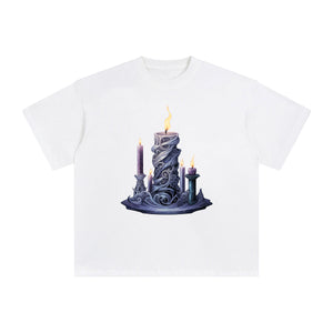 Gothic Candles Graphic Tee-INNBLAC Fashion Apparel