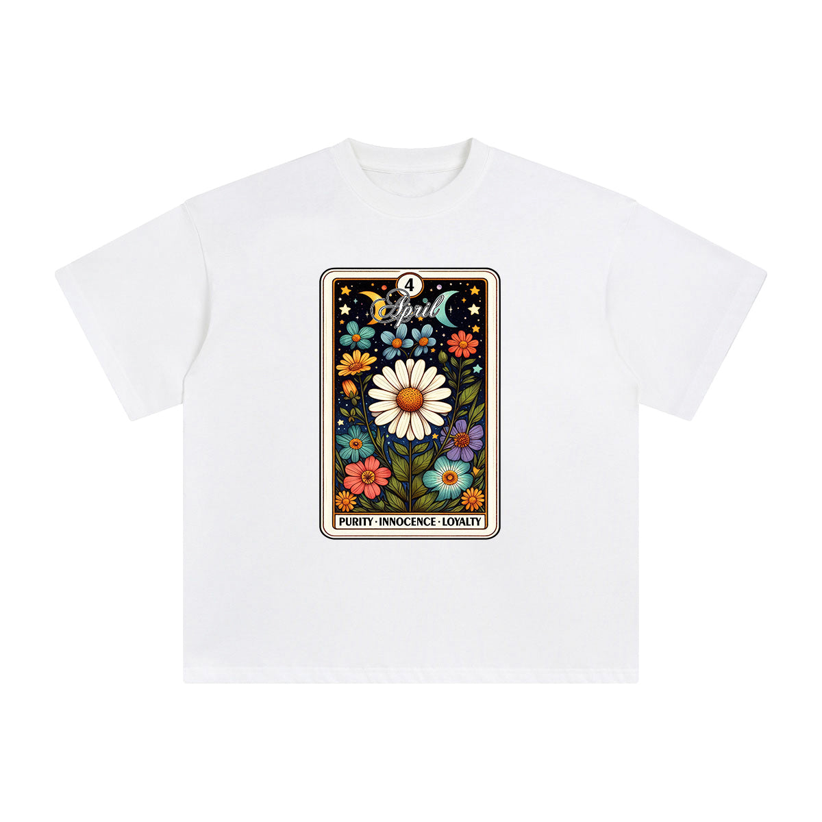 April Daisy Card Graphic Tee-INNBLAC Fashion Apparel