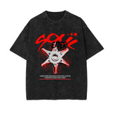 Soul Eater Japanese Stone Wash Graphic Tee-INNBLAC Fashion Apparel