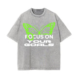 Focus On Your Goals Streetwear Graphic Tee-INNBLAC Fashion Apparel