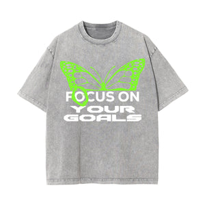 Focus On Your Goals Streetwear Graphic Tee-INNBLAC Fashion Apparel