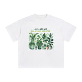 Quote & Potted Plants Graphic Tee-INNBLAC Fashion Apparel