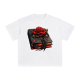 Book & Rose Graphic Tee-INNBLAC Fashion Apparel