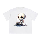 Cute Skeleton Gaming Graphic Tee-INNBLAC Fashion Apparel