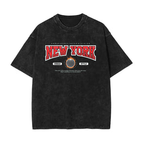 New York Typography Urban Graphic Tee-INNBLAC Fashion Apparel