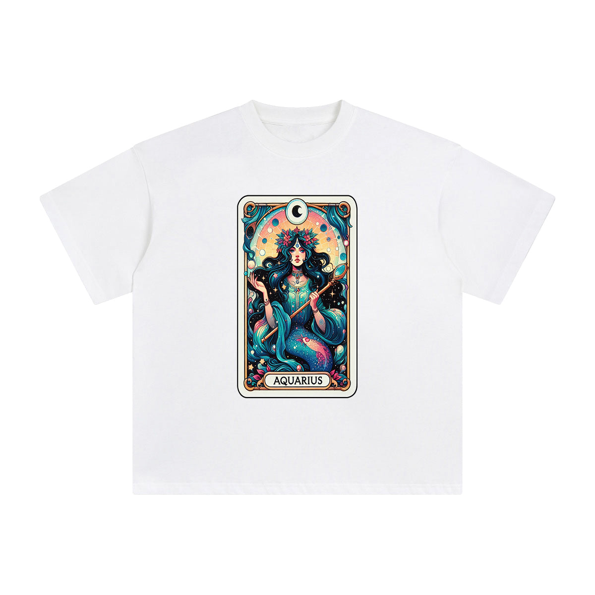 Aquarius Zodiac Graphic Tee-INNBLAC Fashion Apparel