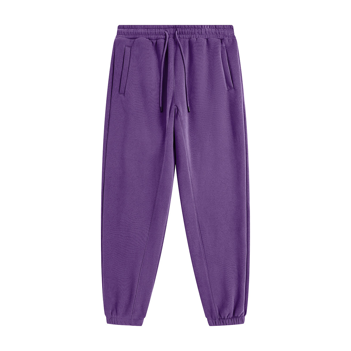 Solid Color Plush Lining Joggers-INNBLAC Fashion Apparel