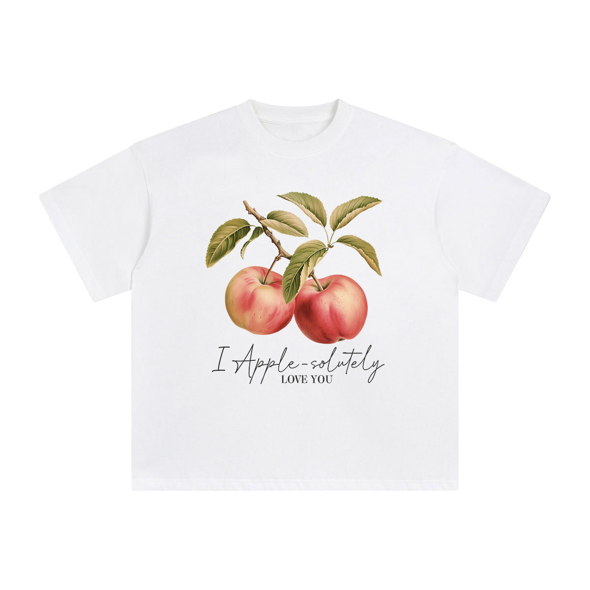 Apple & Quote Graphic Tee-INNBLAC Fashion Apparel