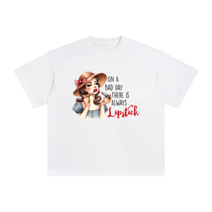 Beauty Applying Lipstick Graphic Tee-INNBLAC Fashion Apparel