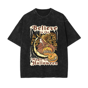 Believe In The Magic Of Halloween Graphic Tee-INNBLAC Fashion Apparel