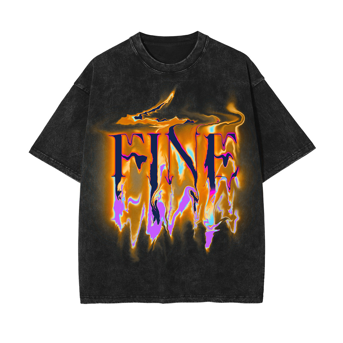 Fine Streetwear Acid Style Graphic Tee-INNBLAC Fashion Apparel