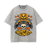 Happy Halloween Graphic Washed Tee-INNBLAC Fashion Apparel