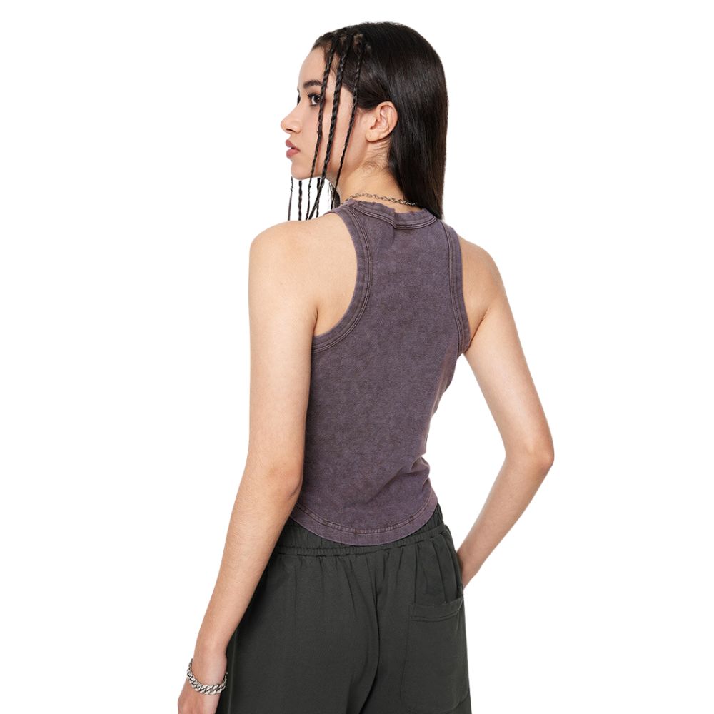 Washed Pleated Waist Crop Tank-INNBLAC Fashion Apparel