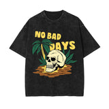 No Bad Days Washed Graphic Tee-INNBLAC Fashion Apparel