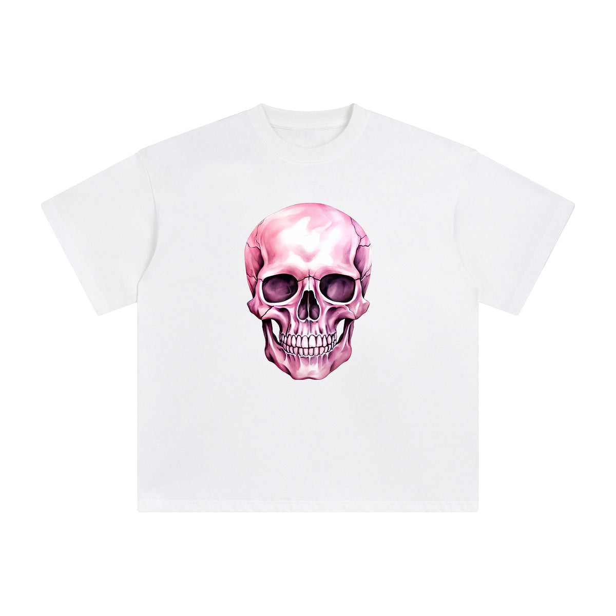 Pink Skull Graphic Tee-INNBLAC Fashion Apparel