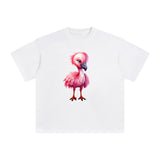 Baby Flamingo Graphic Tee-INNBLAC Fashion Apparel