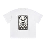 Alien Tarot Card Graphic Tee-INNBLAC Fashion Apparel