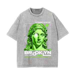 Brooklyn Urban Streetwear Statue Graphic Tee-INNBLAC Fashion Apparel