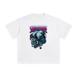 Melting Skull Wave Graphic T Shirt-INNBLAC Fashion Apparel