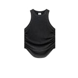 Washed Pleated Waist Crop Tank-INNBLAC Fashion Apparel