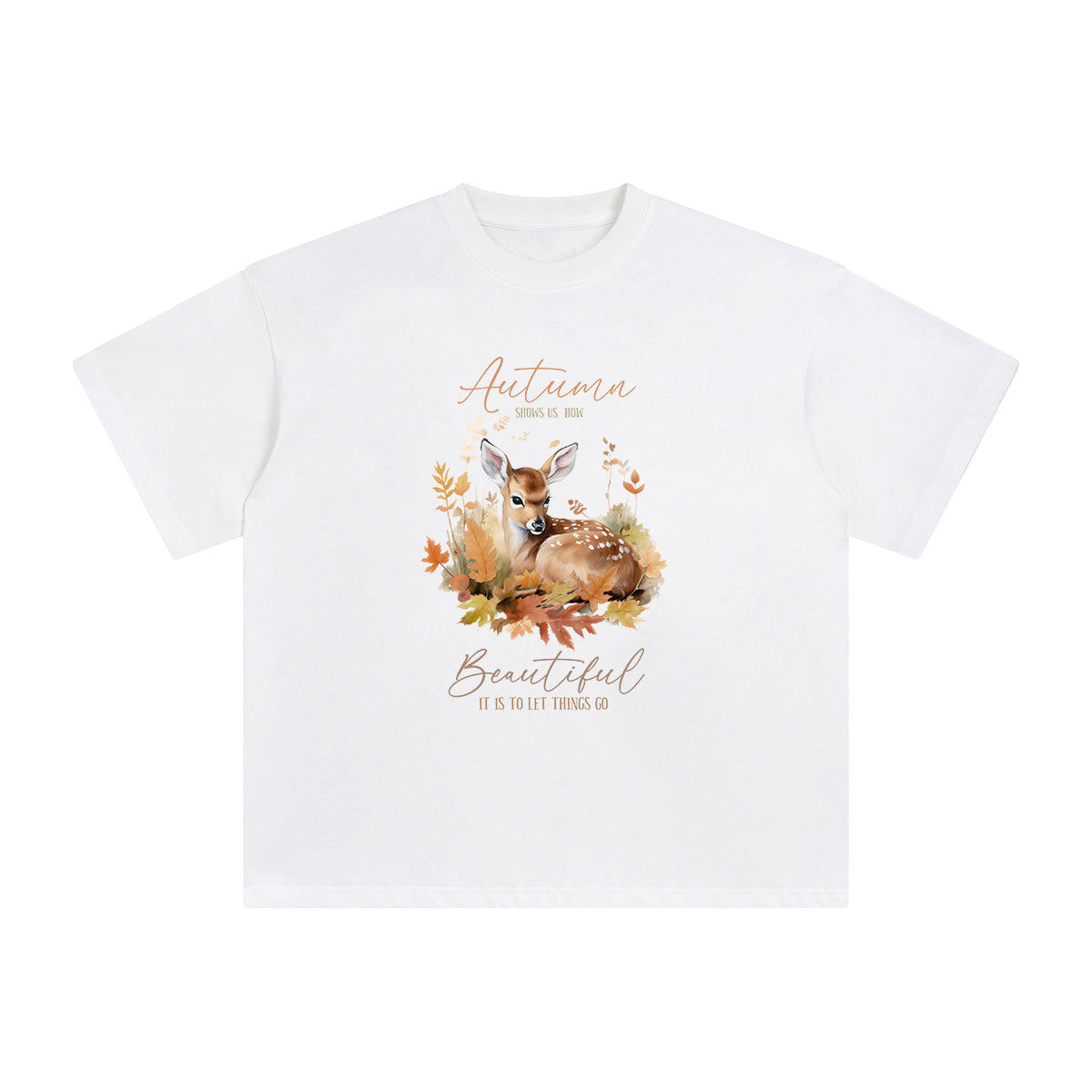 Autumn Deer Graphic Tee-INNBLAC Fashion Apparel