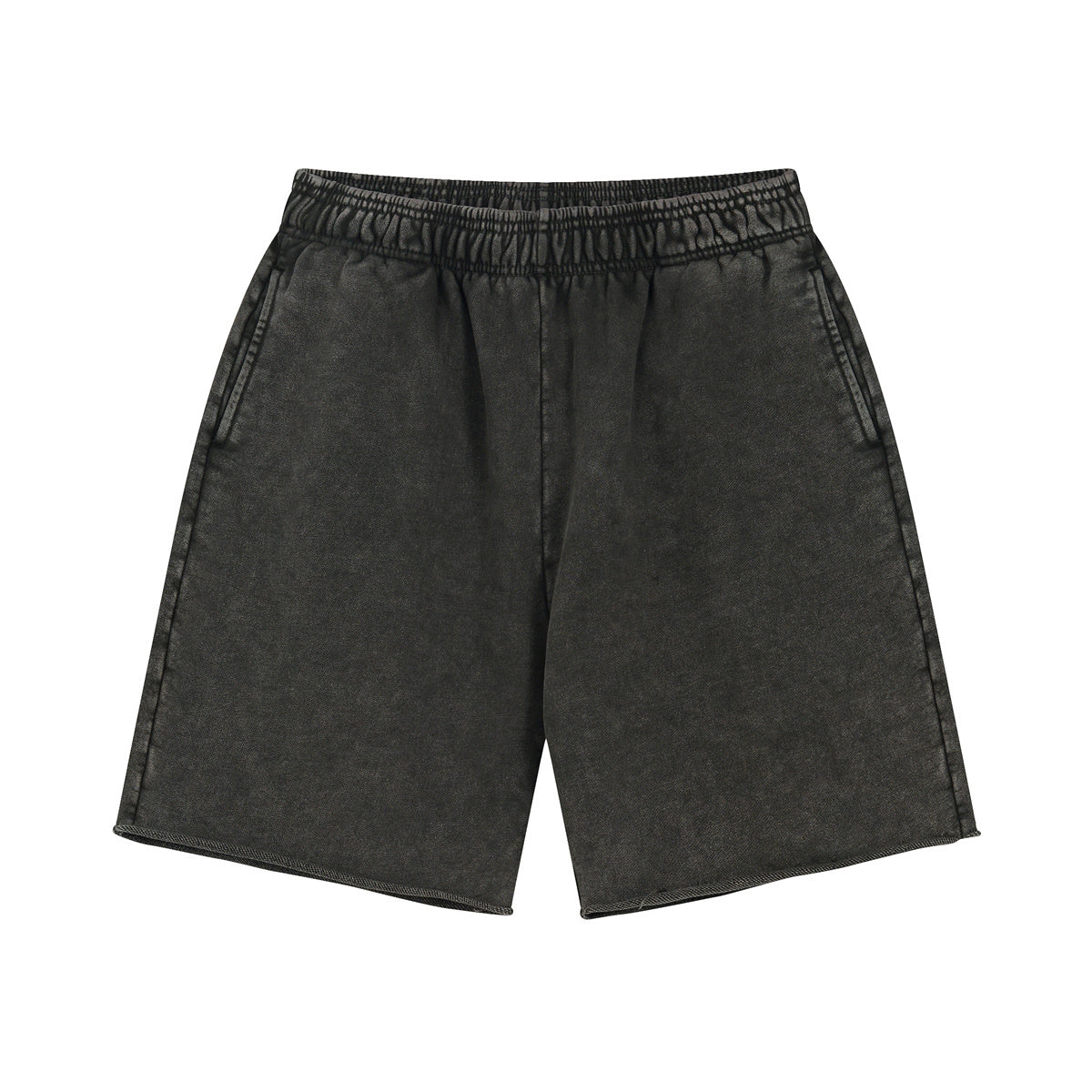 Raw Edge Washed Short Pants-INNBLAC Fashion Apparel