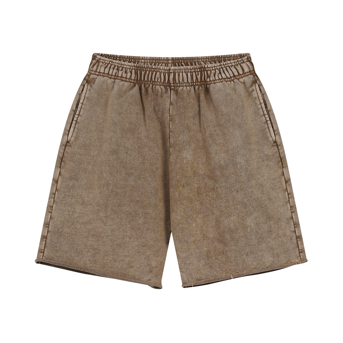 Raw Edge Washed Short Pants-INNBLAC Fashion Apparel