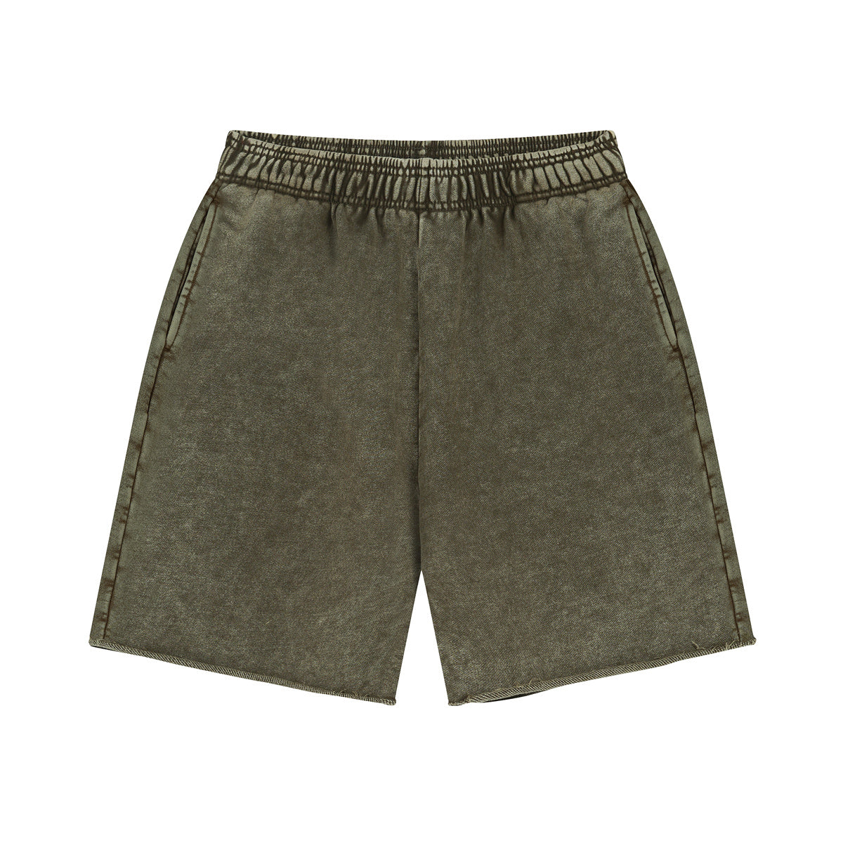 Raw Edge Washed Short Pants-INNBLAC Fashion Apparel