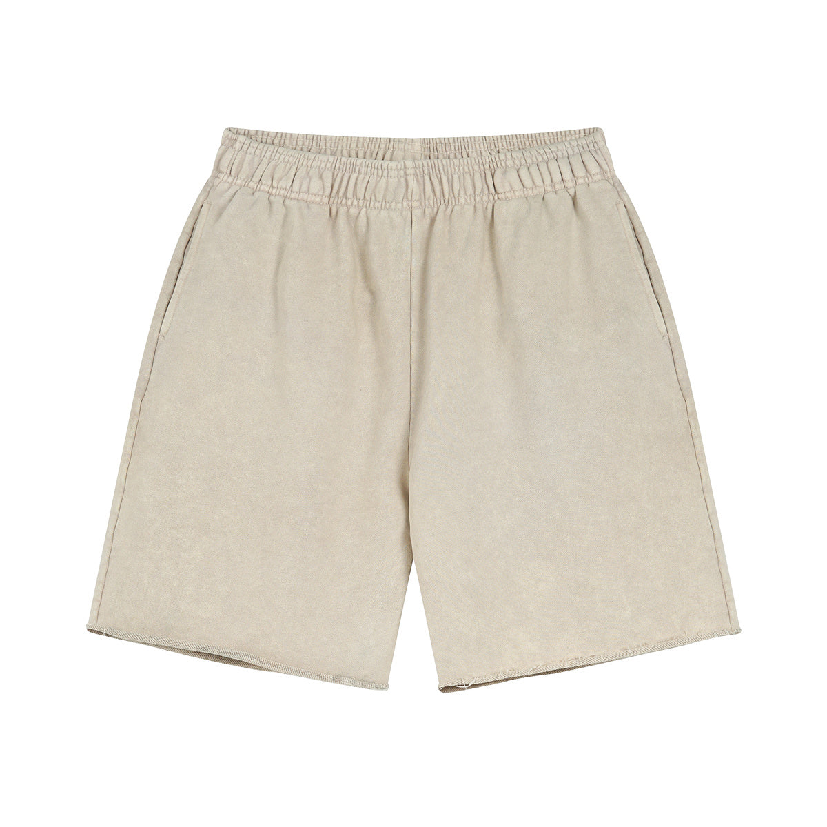 Raw Edge Washed Short Pants-INNBLAC Fashion Apparel