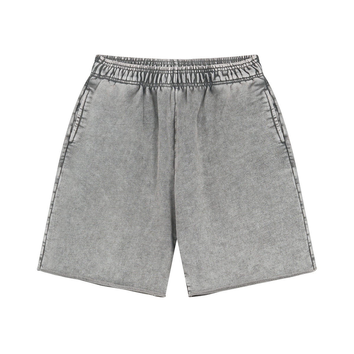 Raw Edge Washed Short Pants-INNBLAC Fashion Apparel