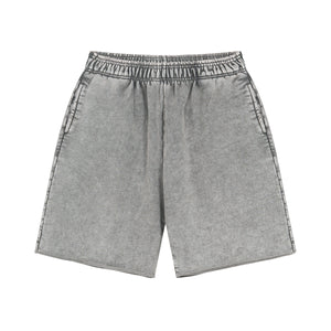 Raw Edge Washed Short Pants-INNBLAC Fashion Apparel