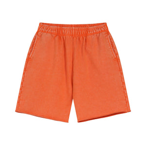 Raw Edge Washed Short Pants-INNBLAC Fashion Apparel