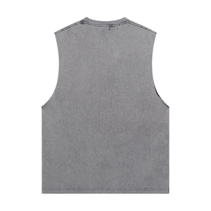 Distressed Raw Edge Sleeveless Tee 8oz-INNBLAC Fashion Apparel