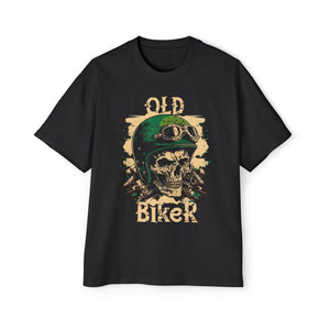 Skull Old Biker Graphic Tee-INNBLAC Fashion Apparel