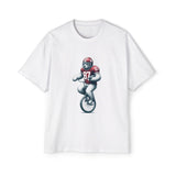 American Football Bear Riding Minicycle Graphic Tee-INNBLAC Fashion Apparel