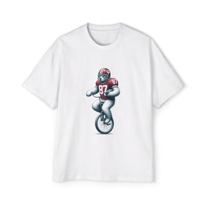 American Football Bear Riding Minicycle Graphic Tee-INNBLAC Fashion Apparel