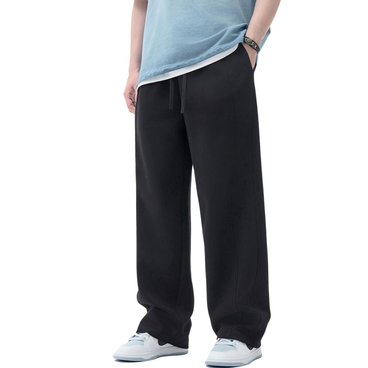 Front Seam Relaxed Jogger-INNBLAC Fashion Apparel