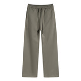 Solid Color Open Bottom Sweatpants-INNBLAC Fashion Apparel