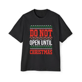 Do Not Open Until Christmas Graphic Tee-INNBLAC Fashion Apparel