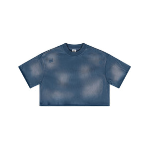 Heavyweight Washed Crop T Shirt-INNBLAC Fashion Apparel