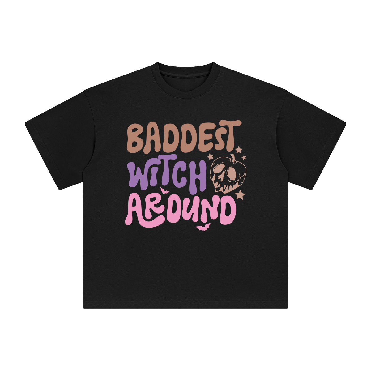 Baddest Witch Around Graphic Tee-INNBLAC Fashion Apparel