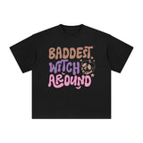 Baddest Witch Around Graphic Tee-INNBLAC Fashion Apparel