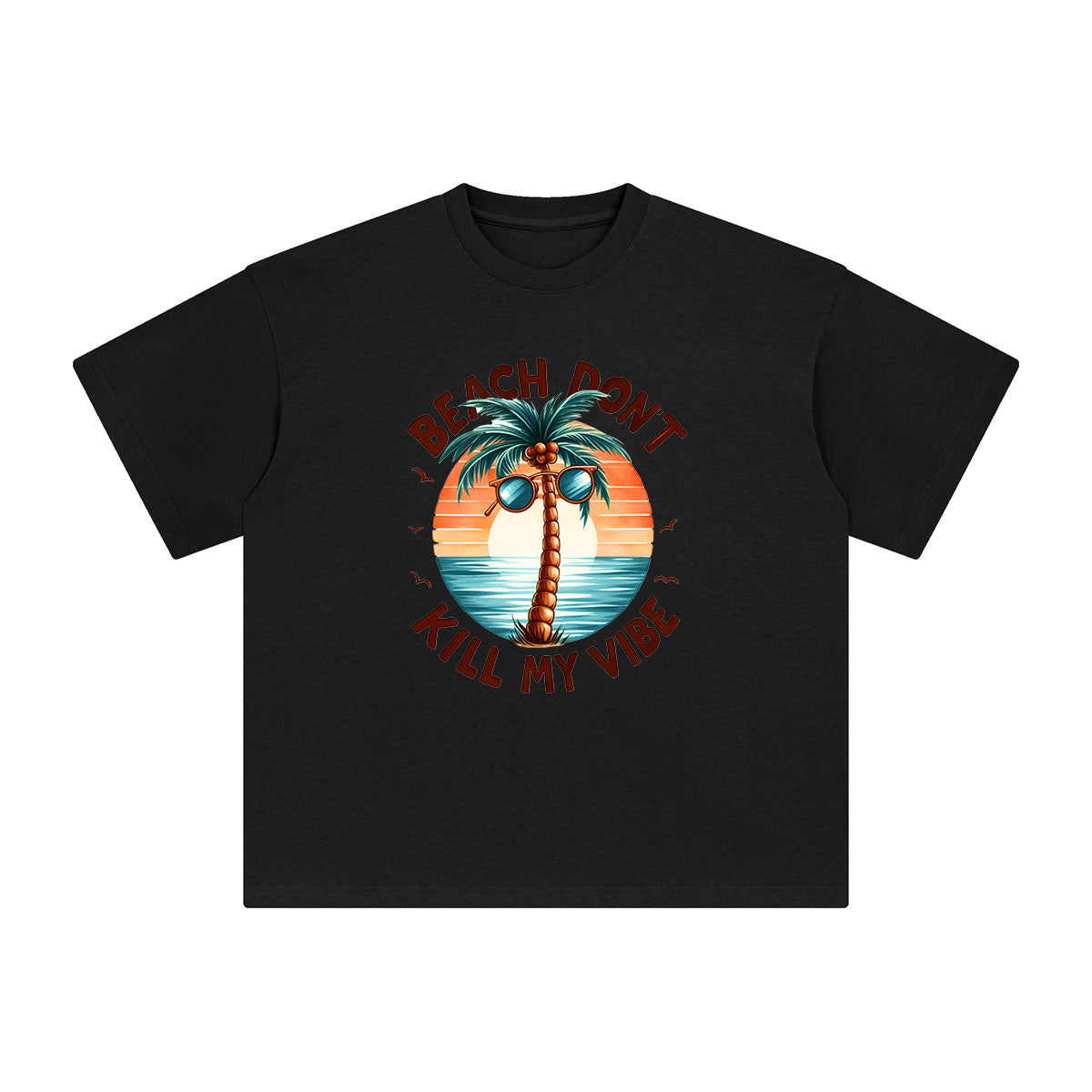 Beach Don't Kill My Vibe Graphic Tee-INNBLAC Fashion Apparel