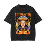 Retro Astro Washed Graphic Tee-INNBLAC Fashion Apparel