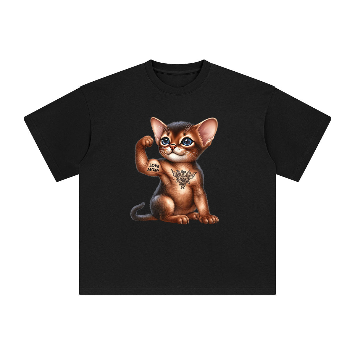 Abyssinian Flexes Muscles Graphic Tee-INNBLAC Fashion Apparel