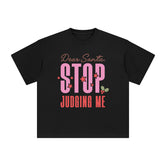 Dear Santa Stop Judging Me Graphic Tee-INNBLAC Fashion Apparel