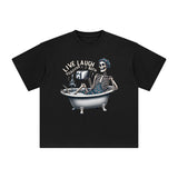 Skeleton Bathing Graphic Tee-INNBLAC Fashion Apparel