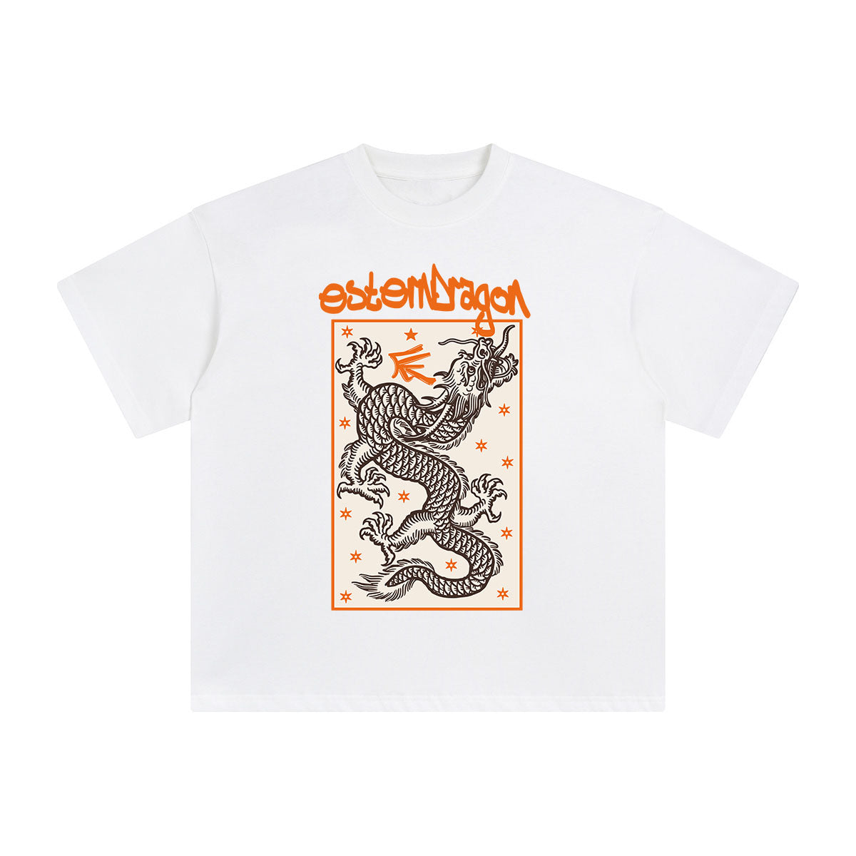 Chinese Character Estern Dragon Graphic Tee-INNBLAC Fashion Apparel