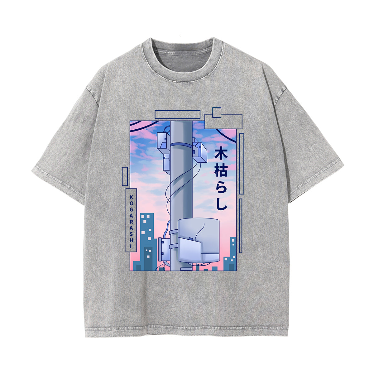 Kogarashi Japanese Kanji Graphic Tee-INNBLAC Fashion Apparel