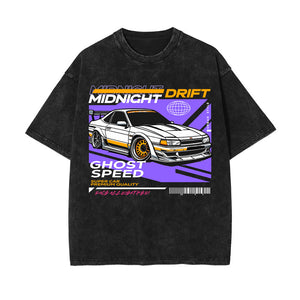 Midnight Drift Car Urban Graphic Tee-INNBLAC Fashion Apparel